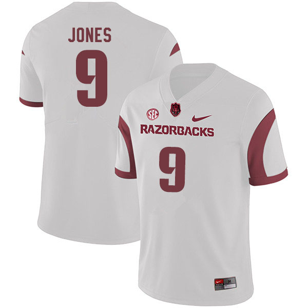 Men #9 John Stephen Jones Arkansas Razorbacks College Football Jerseys Sale-White